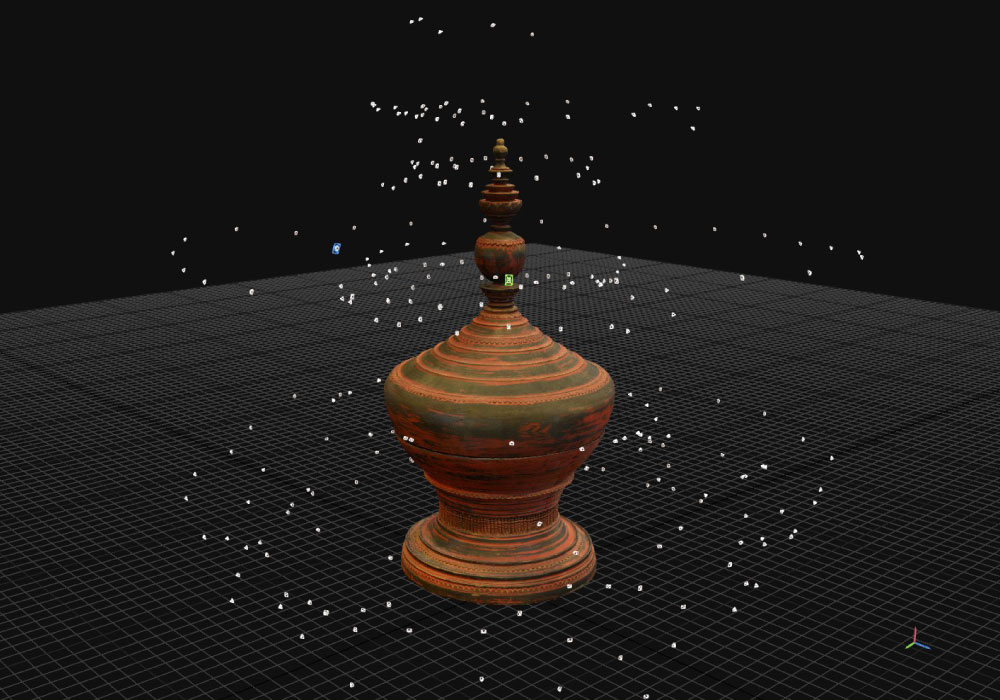 Partial-scan view during 3D data generation