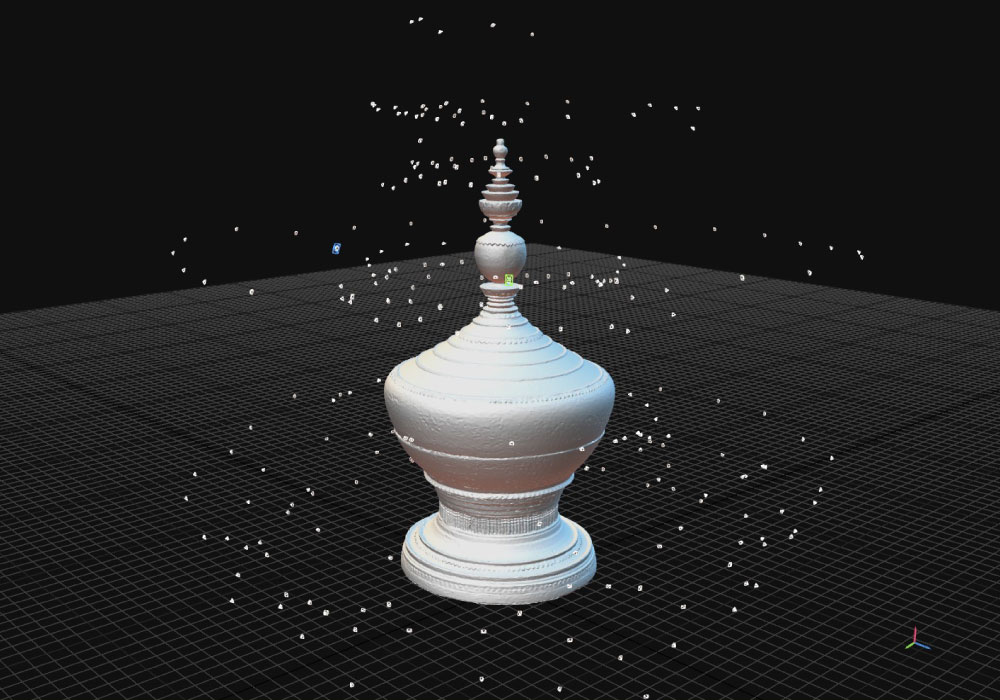 Partial-scan view during 3D data generation