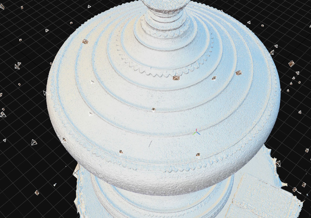 Partial-scan view during 3D data generation