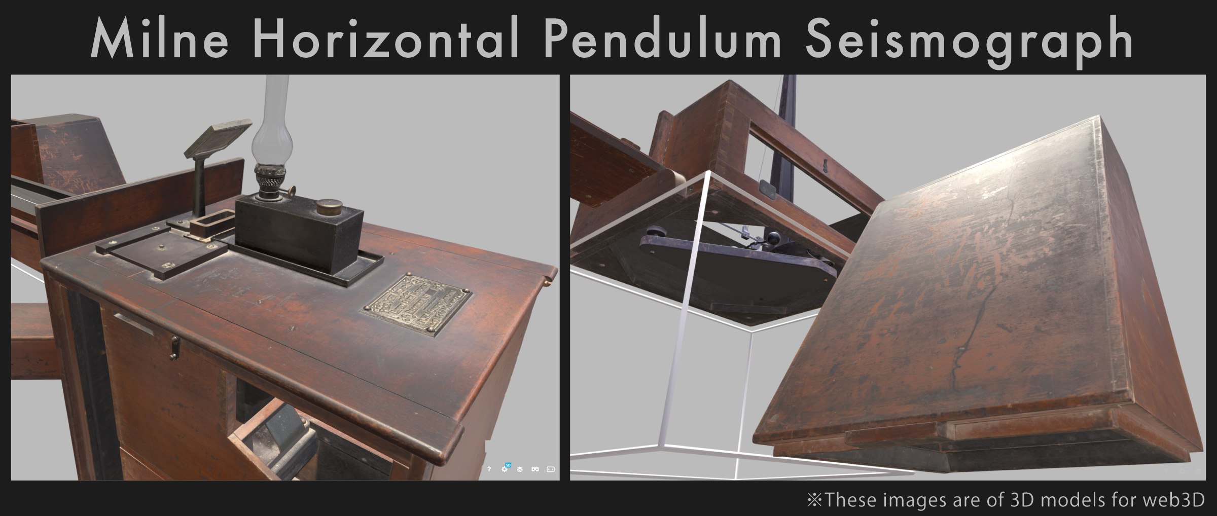 Milne Horizontal Pendulum Seismograph 3D scanning model