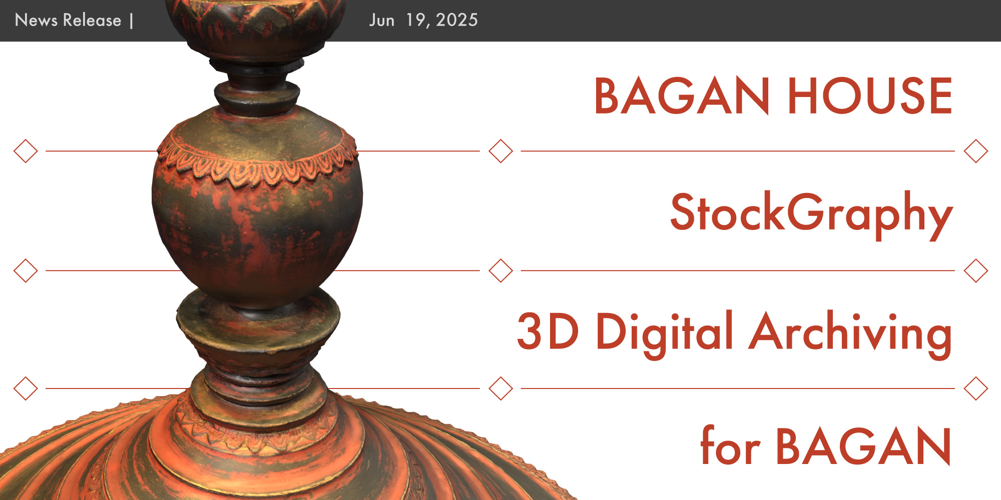 StockGraphy and BAGAN HOUSE Launch Evaluation of 3D Digital Archiving for Bagan Lacquerware