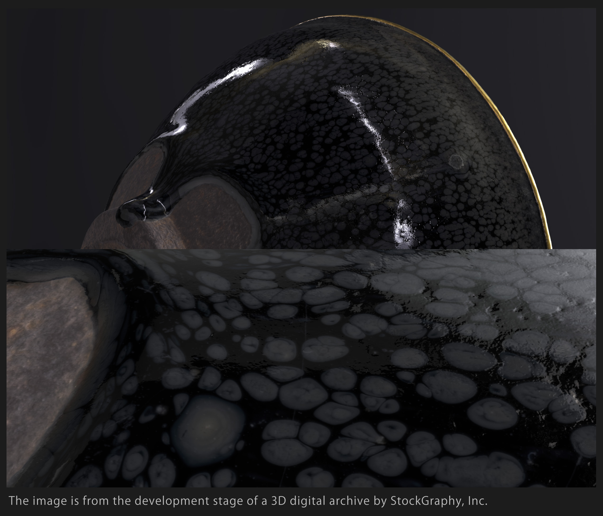 Thigh-precision 3D model of Yuteki Tenmoku